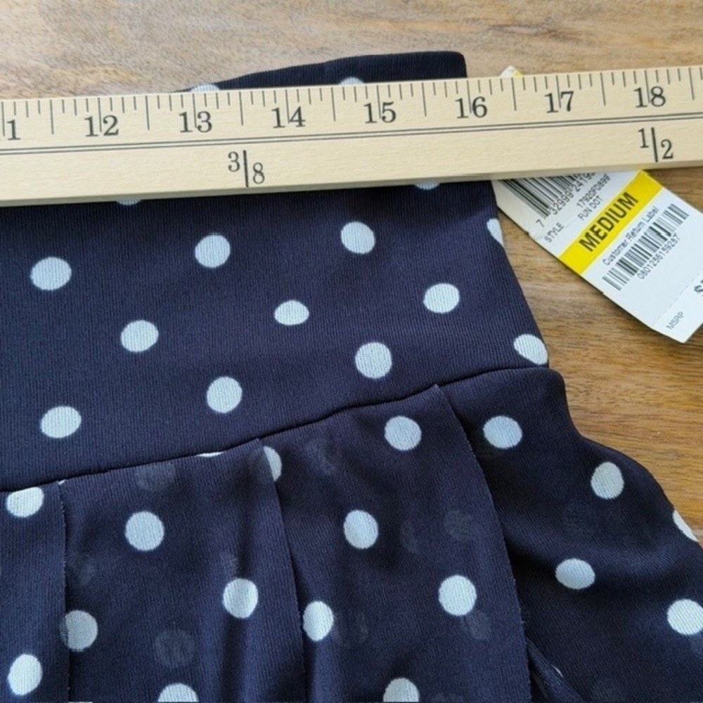 Vtg. Y2K Parisian Coquette Navy Polka Dot 2Pc Set Tank & Tiered Mini Skirt S/M - Picture 7 of 14